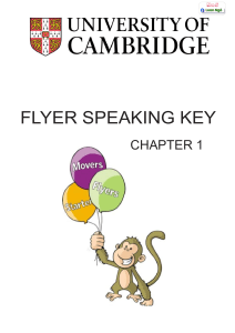 Cambridge English A2 Flyers Speaking Test Scripts & Key