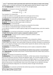Transistor Physics: Short Q&A for High School Students