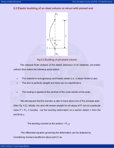 Elastic Buckling of Steel Columns: Euler Analysis