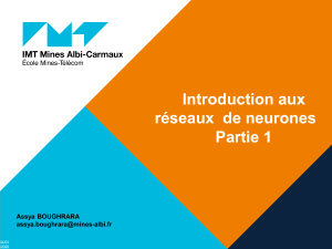 Introduction aux r&eacute;seaux de neurones Partie 1