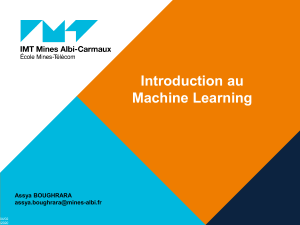 Pr&eacute;sentation : Introduction au Machine Learning