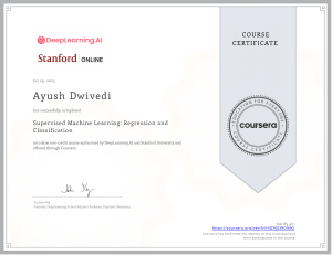Certificado de Supervised Machine Learning: Regresi&oacute;n y Clasificaci&oacute;n