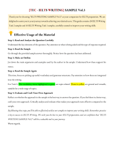 IELTS Writing Sample Guide Vol.3: Improve Your Task 1 & 2 Skills