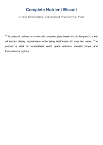Complete Nutrient Biscuit Proposal: Shelf-Stable Vegan Survival Food