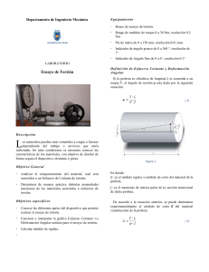 Prueba de Torsión en Laboratorio: Experimento de Ingeniería Mecánica