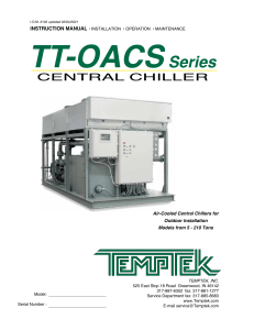 Temptek Air-Cooled Chiller Instruction Manual