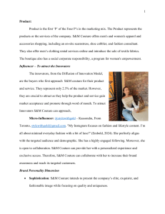 S&M Couture Marketing Strategy: Product, Influencers & Brand Personality