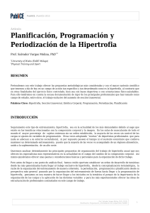 Planificacion, periodizacion, programacion de la hipertrofia