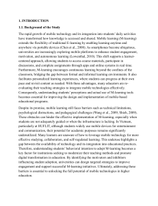 Mobile Learning Adoption at HUFLIT: Factors Influencing Student Intent