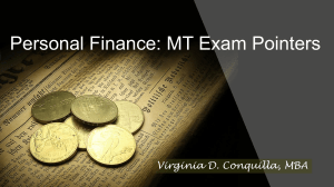 Personal Finance MT Exam Pointers: Study Guide & Key Concepts
