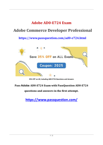 Adobe AD0-E724 Exam Questions | Commerce Developer Professional