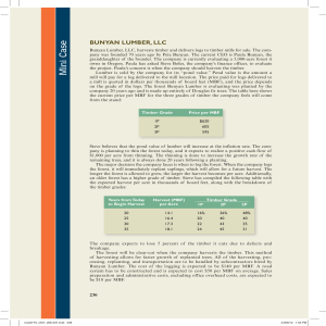 Bunyan Lumber: Timber Harvesting Financial Analysis Case Study