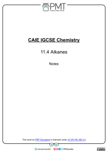 CAIE IGCSE Chemistry: Alkanes Notes | Bonding, Properties, Reactions