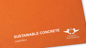 Sustainable Concrete: Energy, Carbon, LCA & Environmental Impact