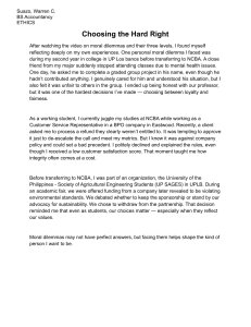 Ethics Essay: Choosing the Hard Right - Moral Dilemmas