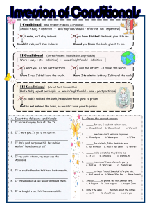 Conditional Sentences Worksheet: Grammar Practice