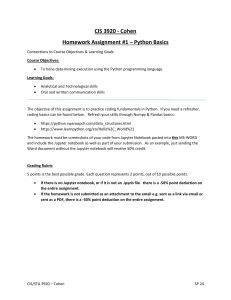 Python Basics Homework: CIS 3920 Assignment