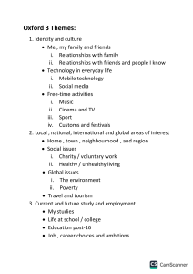 Oxford 3 Themes: Identity, Culture, Global Issues, Study
