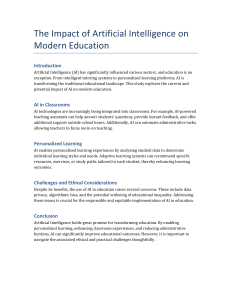 AI's Impact on Modern Education: Personalized Learning & Challenges