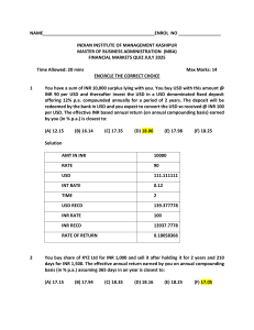 Financial Markets Quiz - IIM Kashipur MBA (July 2025)