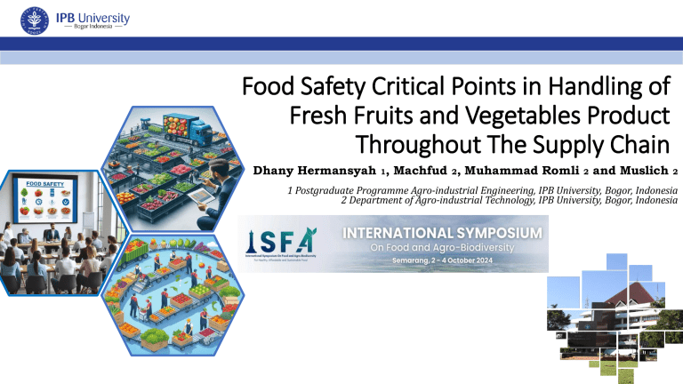 Food Safety Critical Points in Fresh Produce Supply Chain (FMECA)