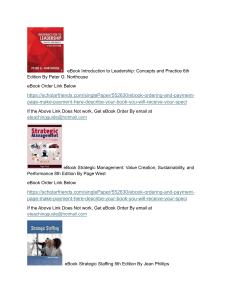 eBook Strategic Management: Value Creation, Sustainability, and Performance 8th Edition By Page West