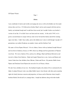 Elvira: A Greek Jewish Family's WWII Story in Athens & Salonica