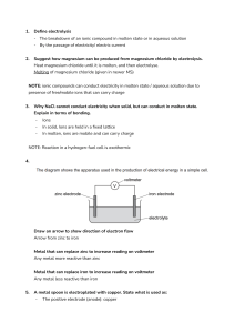 Electrolysis Chemistry Worksheet: Definitions & Applications
