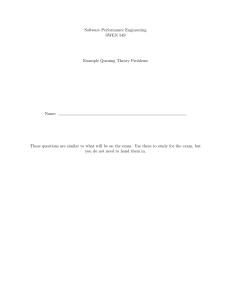 Queuing Theory Problems for Software Performance Engineering (SWEN 549)