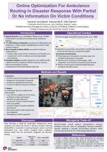 Online Optimization for Ambulance Routing in Disaster Response
