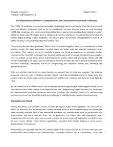 Biopsychosocial Model & COVID-19: A Family's Comprehensive Approach