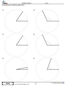 Finding Angles Worksheet: Use a Protractor to Measure Geometry