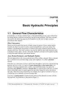 Basic Hydraulic Principles: Flow, Energy, and Fluid Mechanics Concepts