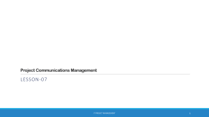 Project Communications Management: IT Project Management Lesson 7