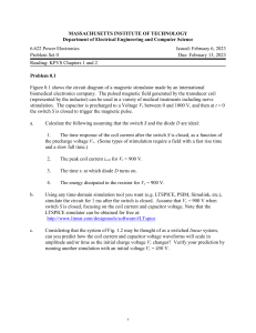 Power Electronics Problem Set: Magnetic Stimulator Circuit