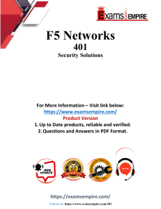 F5 Networks 401 Security Solutions Exam Questions