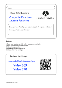 Composite & Inverse Functions Exam Questions | Corbettmaths