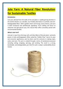 Jute Yarn: Sustainable Textile Revolution