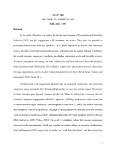 OCB & Job Engagement in Tourism: A Research Study