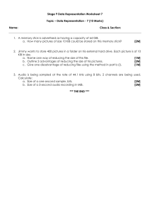 Stage 9 Data Representation Worksheet 7 | Computer Science Practice