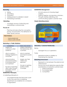 Laboratory Marketing Management: Principles & Strategies