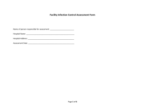 Hospital Infection Control Assessment Form | Facility Safety Checklist