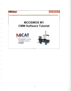 MCOSMOS M1 CMM Software Tutorial | Metrology & Measurement