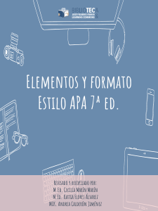 Gu&iacute;a de estilo APA 7&ordf; edici&oacute;n: Elementos y formato