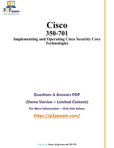 Cisco 350-701 Exam Questions & Answers (Demo)