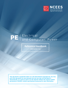 NCEES PE Electrical & Computer: Power Exam Reference Handbook