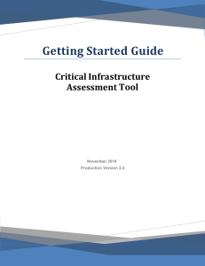 Critical Infrastructure Assessment Tool: Getting Started Guide (2016)