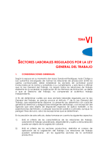 Sectores Laborales y Ley General del Trabajo