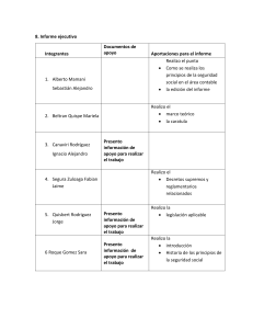 Informe Ejecutivo: Principios de la Seguridad Social en Contabilidad
