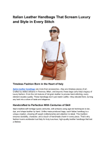 Italian Leather Handbags That Scream Luxury and Style in Every Stitch